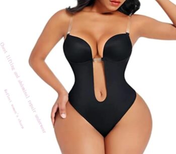 Plunge Bra thong body suit